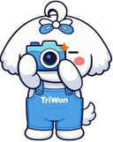 カメラを持ったトリワンマスコット